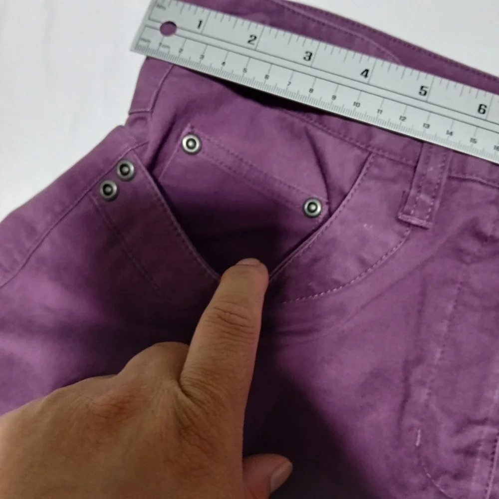 Talbots Petite A Line Skirt Purple Cotton Stretch Size‎ 8 NWT